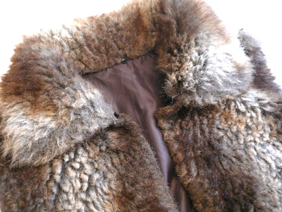 70's fake fur vest | Mathieu online shop